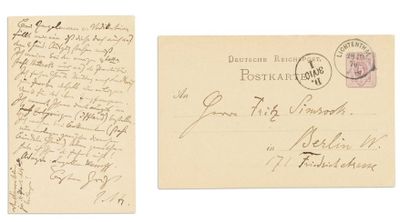 BRAHMS Johannes (1833-1897) Compositeur allemand. Lettre autographe signée « J. Br....