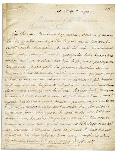 ANCIEN RÉGIME, 1691/1790. Lot de 15 lettres ou documents, certains autographes ou...