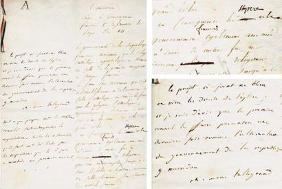 null CONCORDAT de 1801, avec corrections autographes de Napoléon Bonaparte et longue...