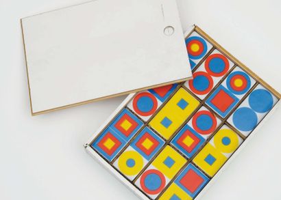 Studio C+M Angeretti Jeu de domino "Gioco domino" en céramique émaillée, constitué...