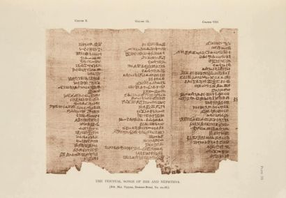BUDGE E. A. W. Facsimile of Egyptian Hieratic Papyri in the British Museum, vol....