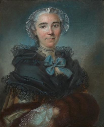 Louis VIGEE (Paris 1715 - 1767) Portrait de femme, portrait d'homme
Paire de pastels.
Signés...