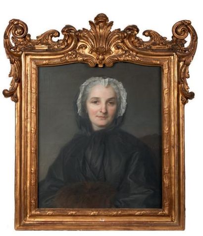 Ecole Française vers 1770 Portrait de femme
Pastel.
H_62 cm L_48 cm