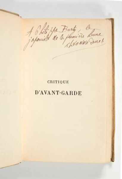 DURET, Théodore 

? Critique d'avant-garde Paris, G. Charpentier et Cie, 1885

ENVOI...