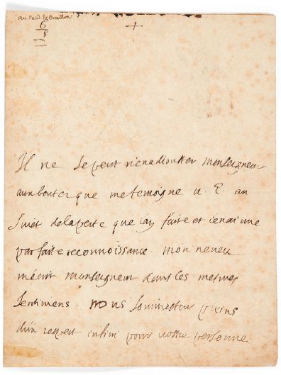 BOSSUET (Jacques-Bénigne) 

Lettre adressée au cardinal de Bouillon. Paris, le 14...