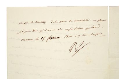 NAPOLEON Ier 

Lettre au duc de Feltre. Meaux, le 15 février 1814 à 7 heures du soir.

Lettre...