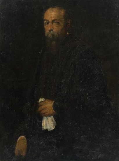 Henri Evenepoel (1872-1899) Portrait d'homme, d'après le Tintoret
Huile sur toile...