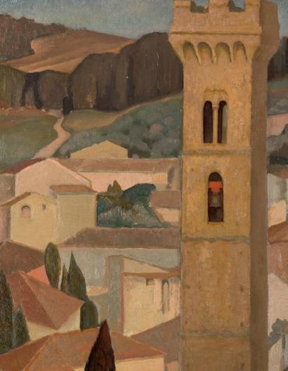 Anto Carte (1886-1954) Paysage de Fiesole, 1925
Huile sur toile.
Signée et datée...