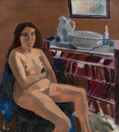 Jean Brusselmans (1884-1953) Jeune femme à la toilette, 1920
Huile sur toile.
Signée...