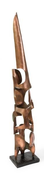 WILLY ANTHOONS (1911 - 1983) Construction progressive, 1961
Sculpture en cuivre.
Numérotée...