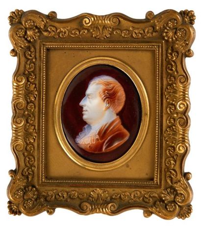 LOUIS-ANTHELME LAGRÉNÉE (1774-1832) Portrait du miniaturiste Sauvage.

Miniature...