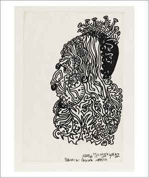 Robert COMBAS (Né en 1957) Calida
Encre et crayon sur papier.
Signé et titré en bas...