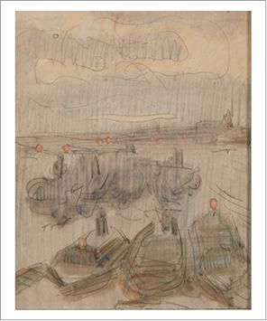 Kees VAN DONGEN (1877-1968) Seine
Aquarelle et crayon sur papier.
Signé et titré...