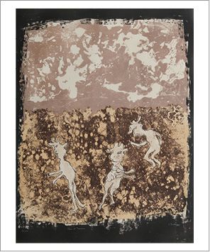 Jean Dubuffet (1901-1985) Jeux et Travaux, 1953
Lithographie en 5 couleurs sur Arches.
Signée...