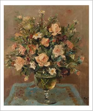 MARCEL DYF (1899-1985) Bouquet de fleurs
Huile sur toile.
Signée en bas à droite.
Oil...