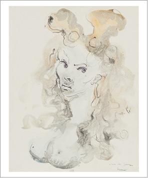 LÉONOR FINI (1097-1996) Portrait
Aquarelle et encre de Chine sur papier.
Signée et...