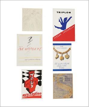 Victor VASARELY (1906-1997) Six projets publicitaires, 1934-1935-1936
Crayon et feutre...