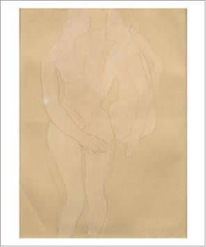 Auguste RODIN (1840-1917) Deux femmes nues, circa 1898-1900
Graphite et aquarelle...