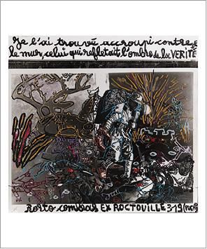 Robert COMBAS (Né en 1957) Ex Roctouille
Technique mixte et collage sur toile.
Signé...