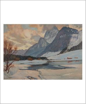 Cesare Maggi (1881-1961) Paysage enneigé
Huile sur carton.
Signée en bas à gauche.
Oil...