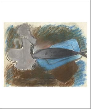 Georges BRAQUE (1882-1963) La maquereau, 1944
Pastel sur papier.
Pastel on paper.
H_48...