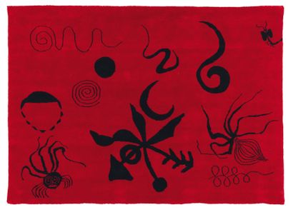 ALEXANDER CALDER (1898-1976) Araignée, 1972 Tapis en laine. Signé au dos. Marie Cuttoli...