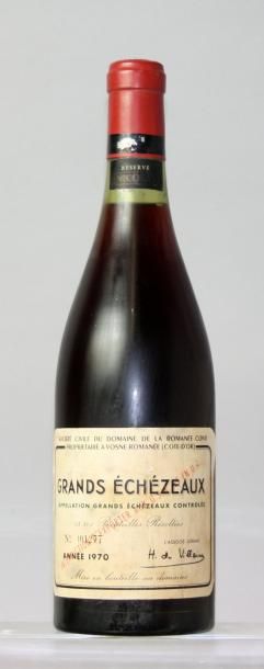 null * 1 BOUTEILLE GRANDS ECHEZEAUX Grand cru
Domaine de LA ROMANEE CONTI 1970
Etiquette...