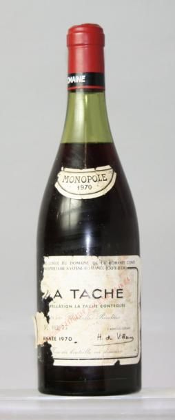 null * 1 BOUTEILLE LA TACHE Grand cru
Domaine de LA ROMANEE CONTI 1970
Etiquette...