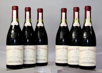 null * 6 BOUTEILLES CHATEAUNEUF DU PAPE - CHÂTEAU DE BEAUCASTEL 1989