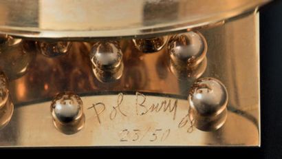 POL BURY (BELGIQUE 1922-2005) 
Bracelet “Miroir d'encre”, 1968
Or 750
Poinçon Gem
Signé...