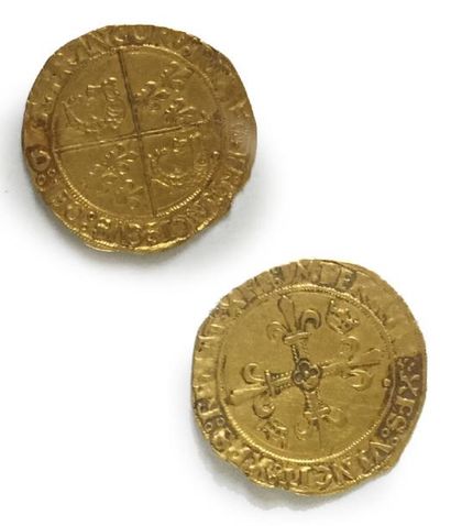 null FRANÇOIS 1ER (1515-1547)
Ecu d'or du Dauphiné, 4eme type.
Tranche irréguliè...