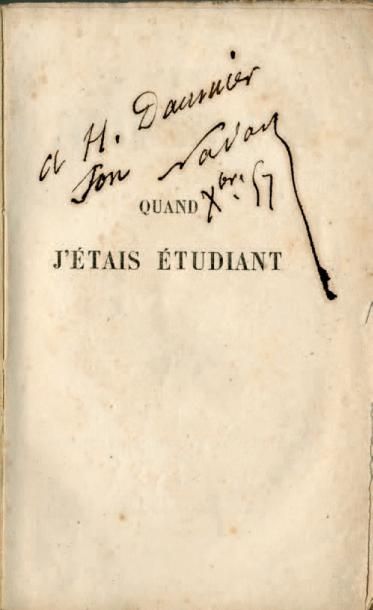 Félix Nadar «Quand j'étais étudiant» Paris, Michel Lévy 1857 (2e édition) Précieux...