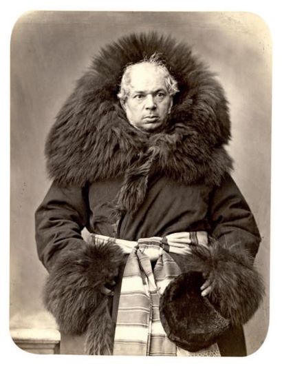 KARL AUGUST BERGNER, Moscou 2 photographies vers 1860 Femme en costume traditionnel...