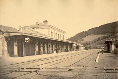 AUGUSTE COLLARD «Chemin de fer du Bourbonnais», 4 photographies, juillet 1866
L'Arbresle,...