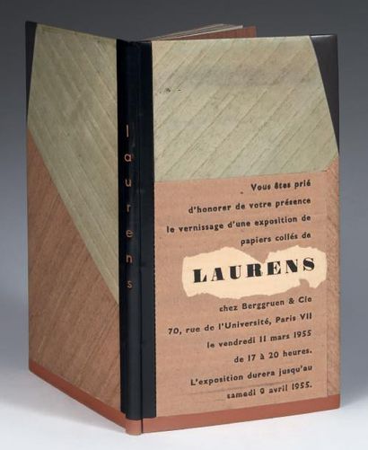 [LAURENS (Henri)]. REVERDY (Pierre) Papiers collés. Paris, Berggruen & Cie, 1955.
Plaquette...