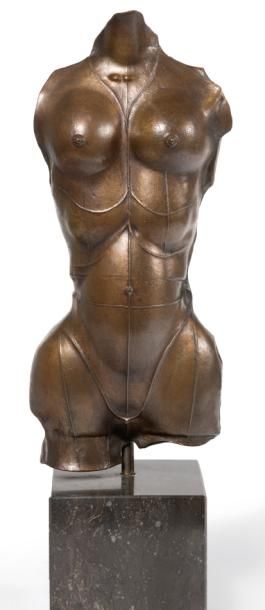 PAUL WUNDERLICH (1928-2010) Buste de femme, 1983
Sculpture en bronze, socle en Pierre...