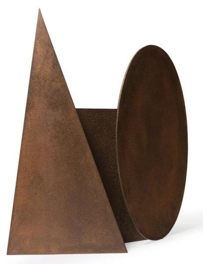 Walter Leblanc (1932-1986) Archétypes, 1985
Sculpture en acier oxydé.
Signée et datée...