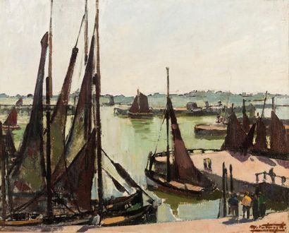MÉDARD VERBURGH (1886-1957) Port de pêche, 1915
Huile sur toile.
Signée en bas à...