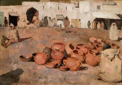 Théo Van RYSSELBERGHE (1862-1926) Le marché aux poteries à Tanger, 1883
Huile sur...