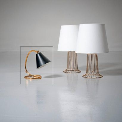 IDMAN | Fondé en 1897 | Finlande 
Lampe de table à abat-jour orientable
Laiton et...