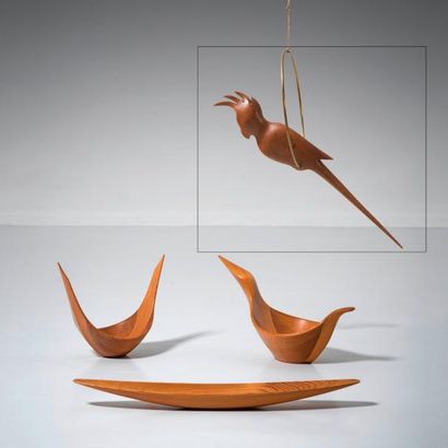 KAY BOJESEN | Dans le goût de | Danemark 
Sculpture «Perroquet»
Teck et laiton
Vers...