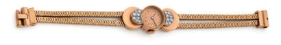 JUVENIA 
Montre-bracelet de dame en or 18K (750), cadran carré dissimulé, bracelet...