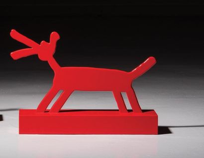 ANDREA BRANZI | Né en 1938 | Italie 
Sculpture graphique modèle «The Barking Dog»...