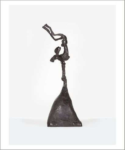BARRY FLANAGAN (1941-2009) Acrobat on pyramid, 2000
Sculpture en bronze à patine...