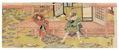 Eisen Ikeda Keisai (1790-1848) Chûshingura (7ème acte) De la Série : Chûshingura...