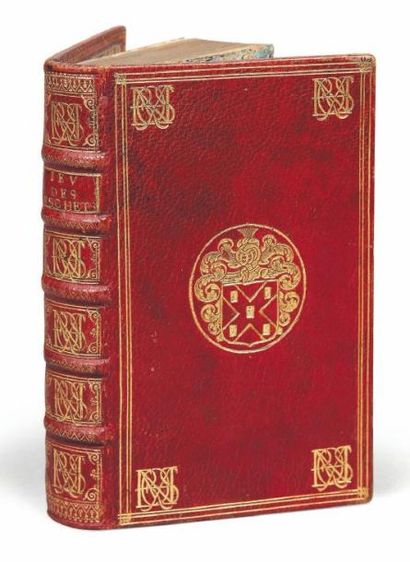 GRECO (G.) Le jeu des Eschets... Paris, N. Pepingue, 1669, in-16, maroquin rouge,...