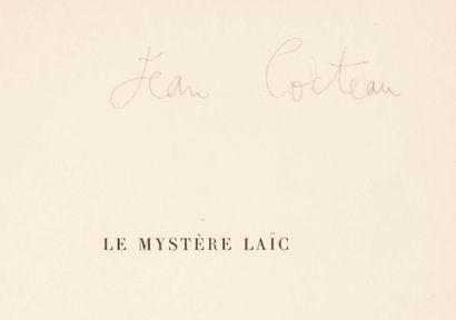 COCTEAU (J.) Le Mystère laïc. Essai d'étude indirecte. Giorgio de Chirico. Paris,...