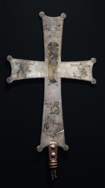 ART PALÉOCHRÉTIEN ET BYZANTIN Croix de la Transfiguration. Exceptionnelle croix de...