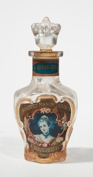 A. BOURJOIS " Bouquet Manon Lescaut "
Rare flacon en verre torsadé, belle étiquette...