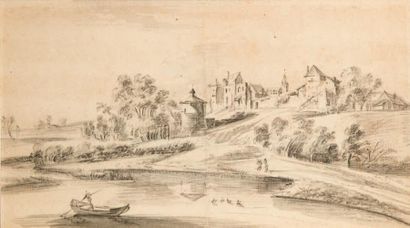 Jean-Baptiste LALLEMAND (Dijon 1716 - Paris 1803) Paysage
Deux dessins au crayon...